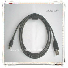 High quality Black USB 2.0 Micro usb cable with ferrite core New